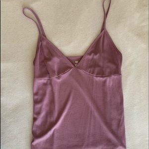 Me to we (pacsun) mauve v-neck cropped tank top